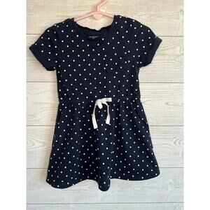 Amazon Essentials toddler girl navy polka dot dress Size 2T